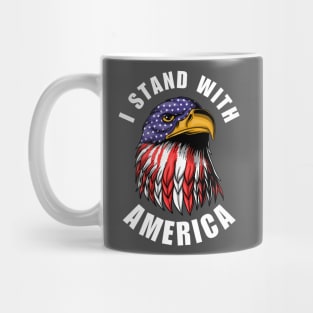 Patriotic I Stand With America Mug